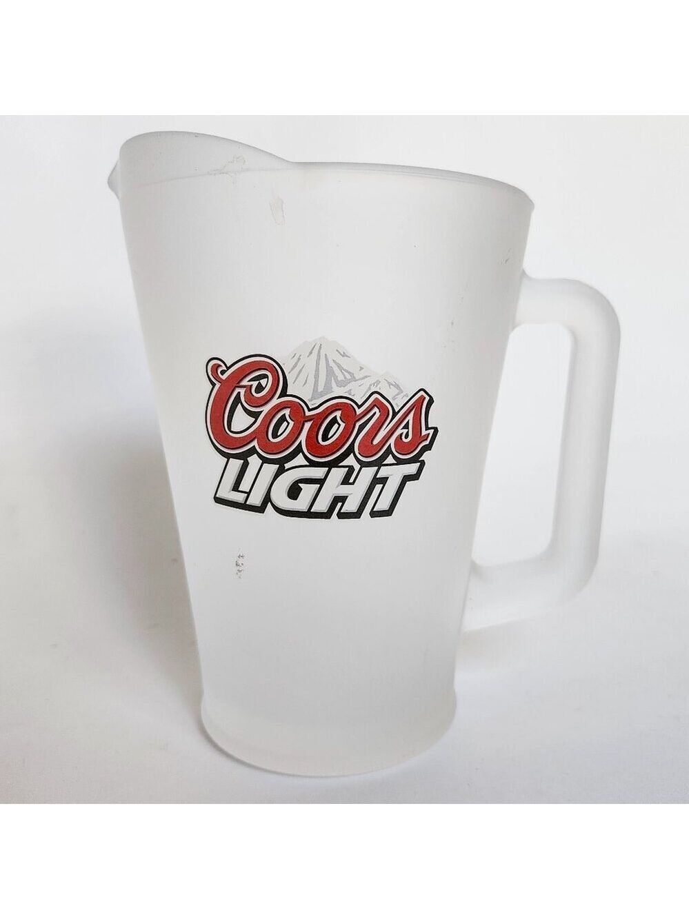 COORS LIGHT FROSTED BEER PITCHER GLASS THICK GLASS